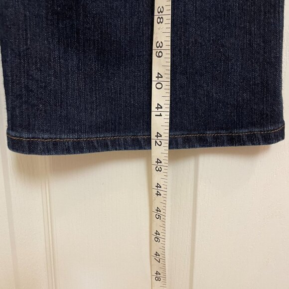 NINE WEST JEANS, SIZE 12, BOOT CUT, BLUE DARK WASH - Picture 7 of 7